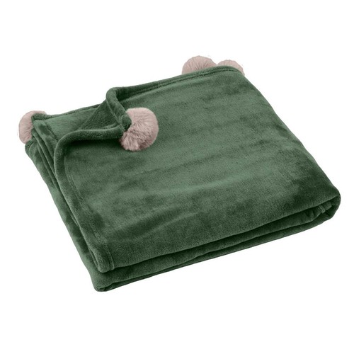 Plaid tout doux vert 130 - , 160