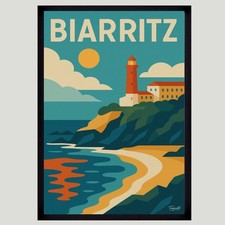 Affiche Poster mural BIARRITZ