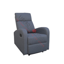 Fauteuil relax manuel FORTUNA inclinable en tissu polyester gris