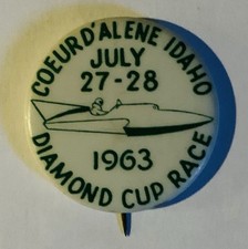 1963 Diamond Cup Regatta Hydroplane Button (Check Out My Other Listings)