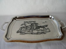 PLAT INOX DECORE AVEC POIGNEES