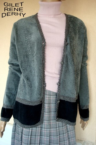 Gilet gris rene - gilet, chic