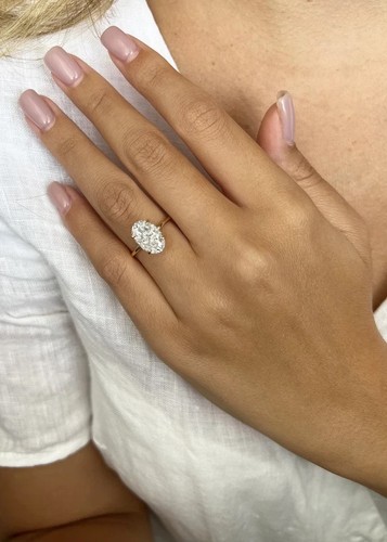 Bague diamant halo jaune - en, or