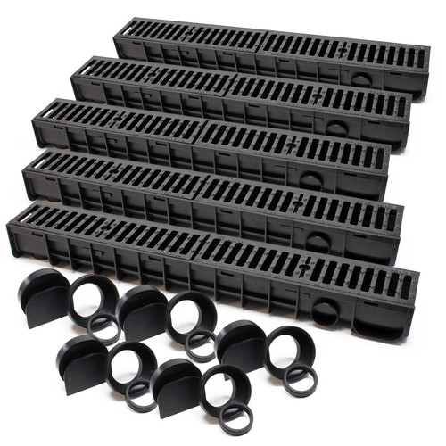 Caniveau 5x1m grille - caniveau,