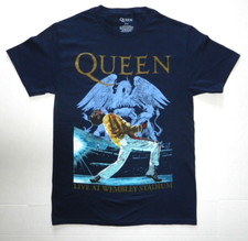 Queen Classic Rock Live At Wembley Stadium Freddie Mercury T-Shirt New