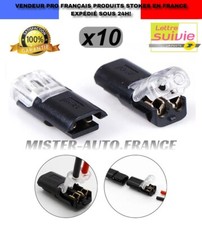 x10 Connecteur de Fil électrique à Ressort 2 broches 24-18AWG Pince de câble ++
