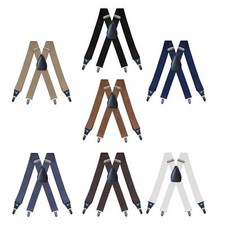 Bretelles pour hommes 1,38 pouce Bretelles élastiques Unisexe Couleur unie x