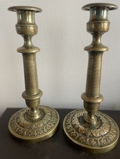 Pair of Gilded Bronze Candle Holders Restoration Period Early 19th VGC