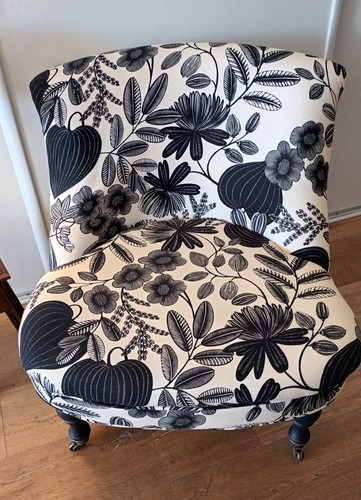 Fauteuil crapaud restauré - crapaud,