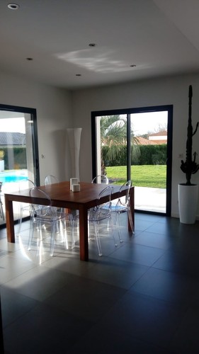 Table carrée teck - table,