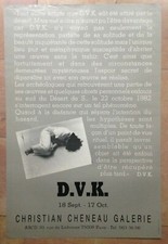 D.V.K. AFFICHE ANCIENNE ORIGINALE GALERIE CHRISTIAN CHENEAU PARIS  