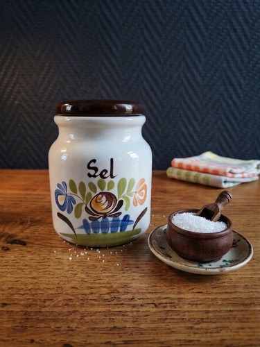 Charmant pot sel vintage en - pot, à