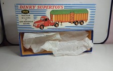 DINKY TOYS OLD #36B EMPTY BOX TRACTOR WILLEME SEMI BACHEE GOOD CONDITION bm