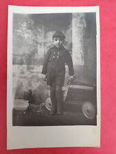 Toy: Child Photo Postcard with Pedal Car 1914