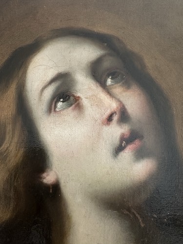Tableau ancien xviie marie - ancien,