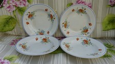 4 Assiettes plates Polychrome