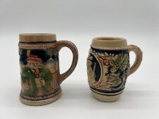 Lot of Two Small Antique Beer Mugs
