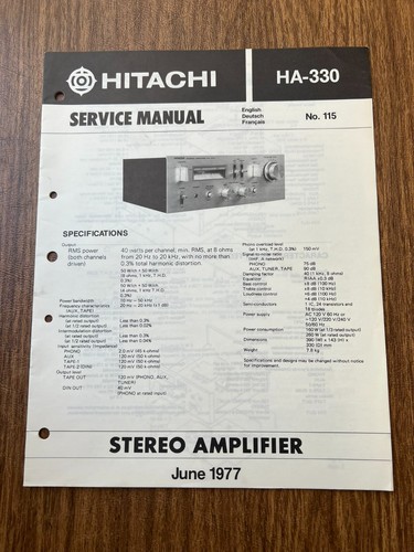 Original 1977 hitachi 330 - original,