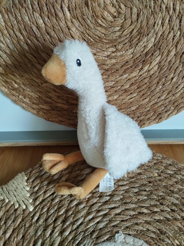 Peluche doudou oie - , blanche