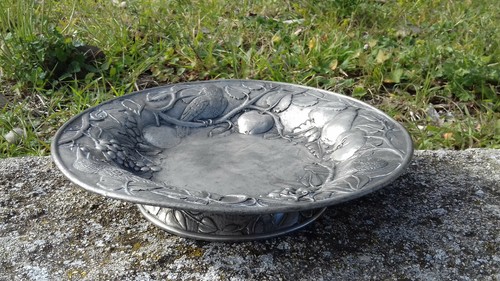 Coupe sur pied étain - , décors