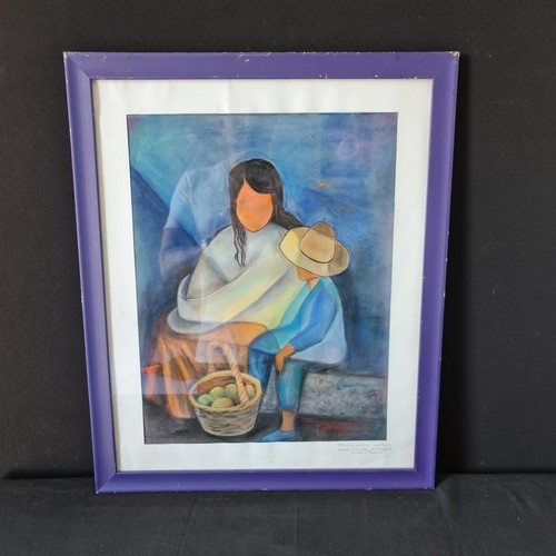 Pastel mère l enfant - "la,