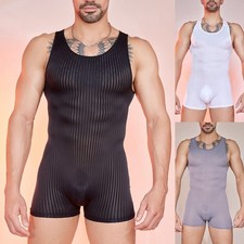 Body homme rayé sans manches