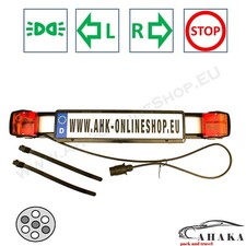 Plaque pour RAMpe signalisation arrière pour remorque et porte-velos 7 broches