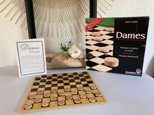 325 ⚜️ Board Game Ladies Tray and Pawns Wooden Dujardin Complete