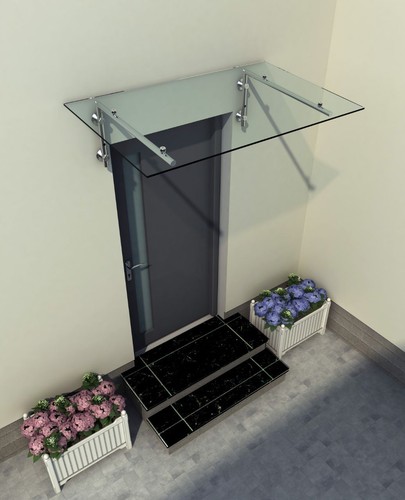 Auvent verre 120x90 avec - 120x90,