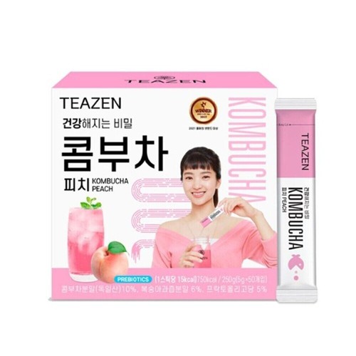 Teazen kombucha peach 50 - kombucha, x