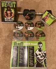 Body Beast 7 DVD Home Fitness Workout, Book of Beast, Exercise Poster Beachbody