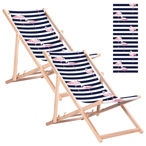 Chaise longue plage - 2x,