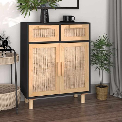 Buffet noir 60x30x75 - buffet, bois