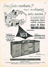 PUBLICITE ADVERTISING 064  1955  AGA  cuisinière  HYDROLUX