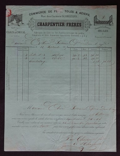 Invoice 1867 orleans iron - invoice,