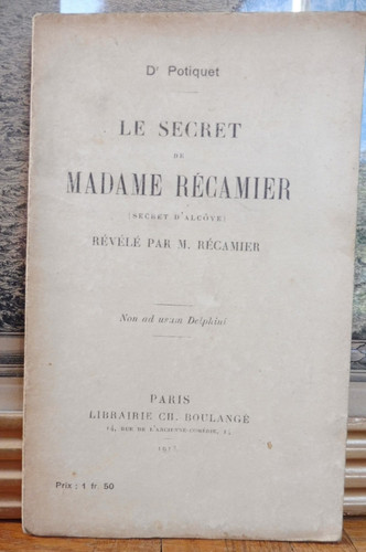 Secret madame récamier - le,