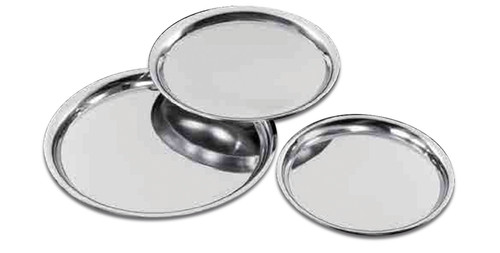 Plateau inox rond serveur - inox,