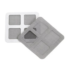 Carré Patch de Réparation Moustiquaire Adhésif 10x10cm Noir Maille Fine