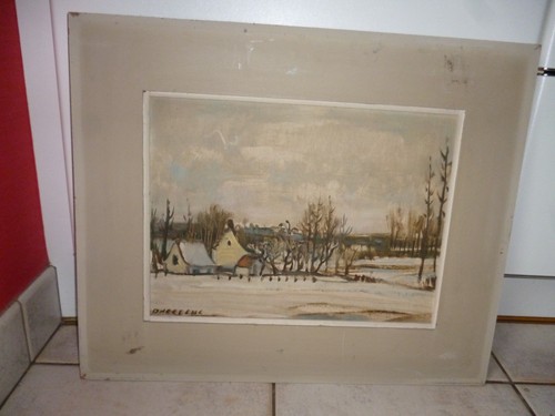 Tableau huile sur bois georges - huile,