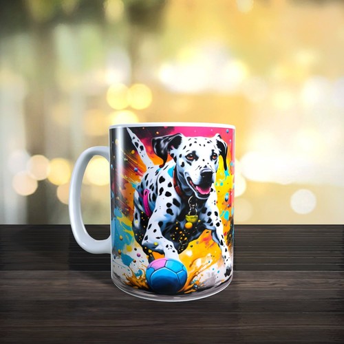Mug chien dalmatien tout - dalmatien,, en