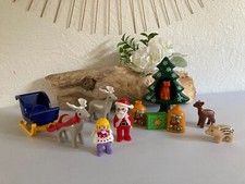 1024⚜️ Toy Lot of Playmobil 123 Santa Claus and His Sled