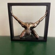 Modern Male Statue Man Sculpture Inside A Frame Veronese Design Art Deco