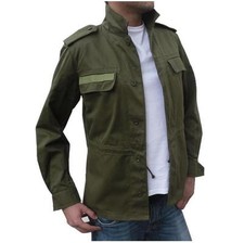 Hommes Army Surplus Veste Champ Manteau Réglable Multi-Poches Kaki Combat Cargo