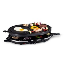 alpina Appareil à Raclette Grill - avec Poêles et Spatules - 1200W - 8 Personnes