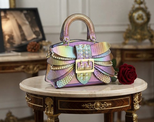 Joli sac cuir ailes - joli, rivets