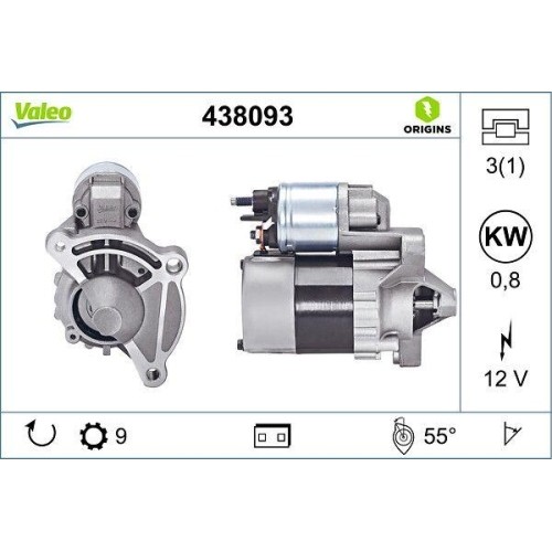Démarreur valeo 438093 - démarreur,