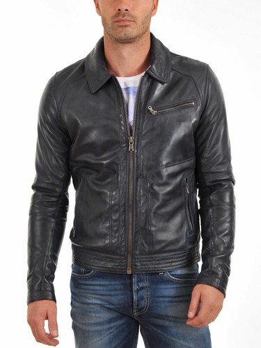 Veste cuir noir - en, véritable
