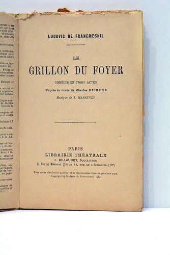 Grillon foyer paris 1935 - le,
