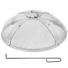 VEVOR Pare-étincelle pour Foyer Brasero à Bois 508 mm Couvercle Rond Acier Inox