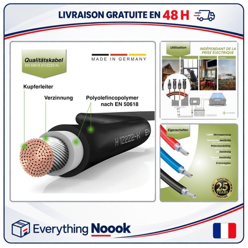 Câble solaire 4mm - câble, 4mm²